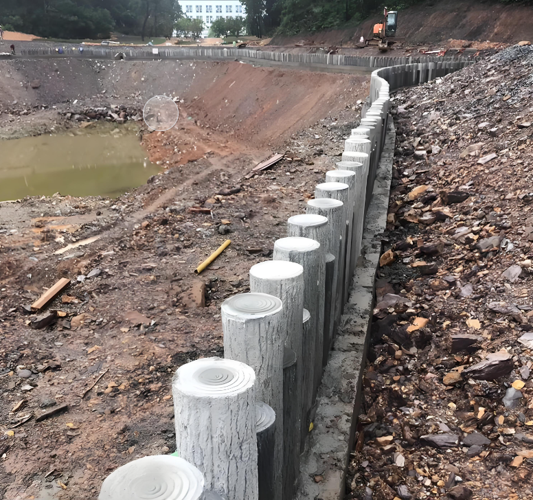 水泥仿木樁施工隊(duì)泓樺錦嘉 - 水泥仿木樁能用在庭院裝飾嗎？